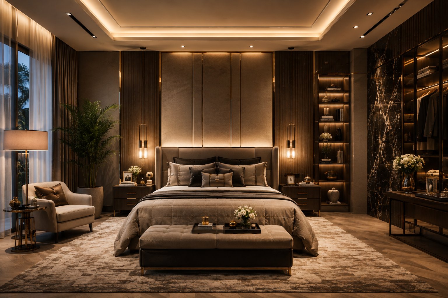 Elite Master Bedroom Interior Design | EzySpace India Portfolio