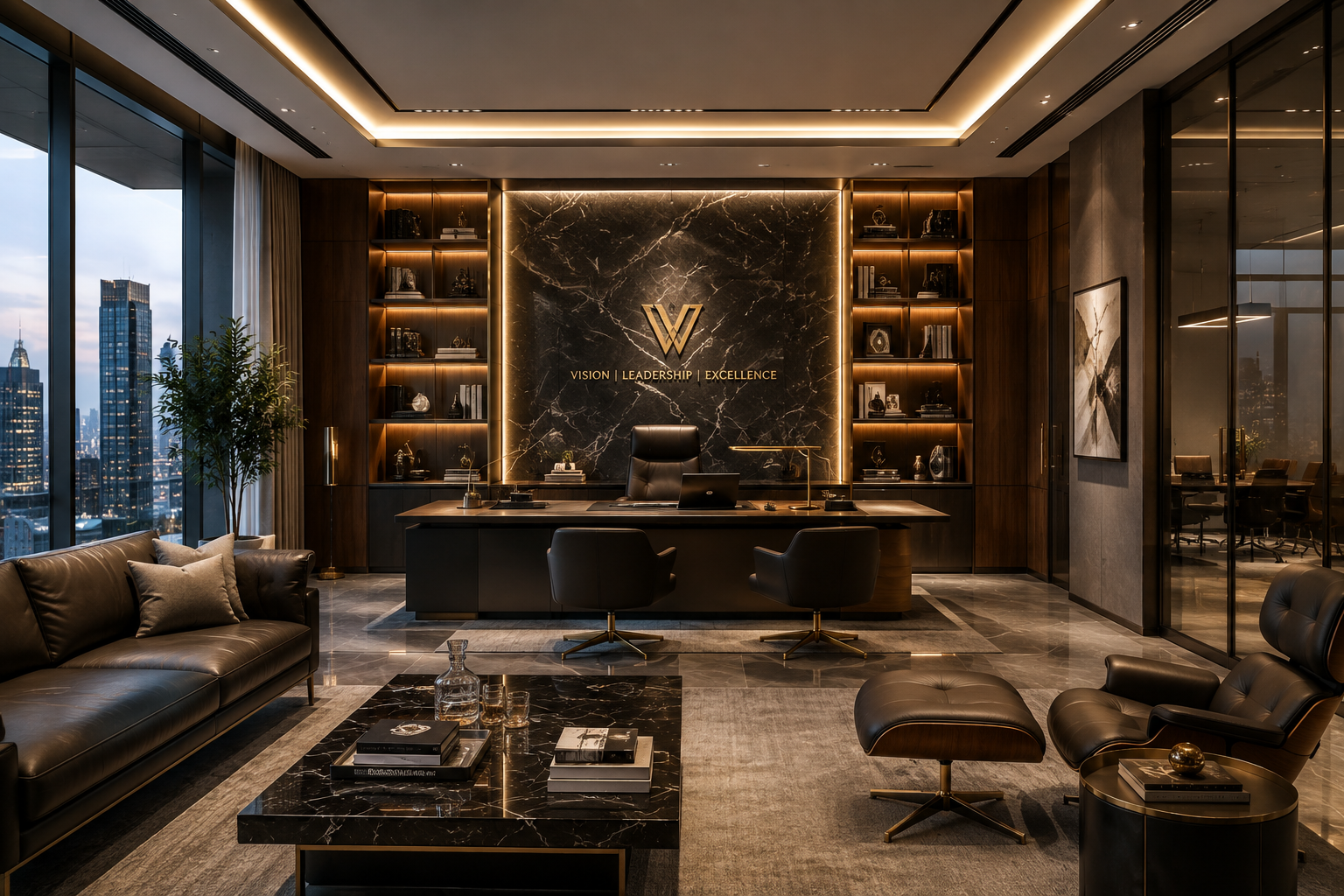 Ultra Luxury Office Interior | EzySpace India Portfolio